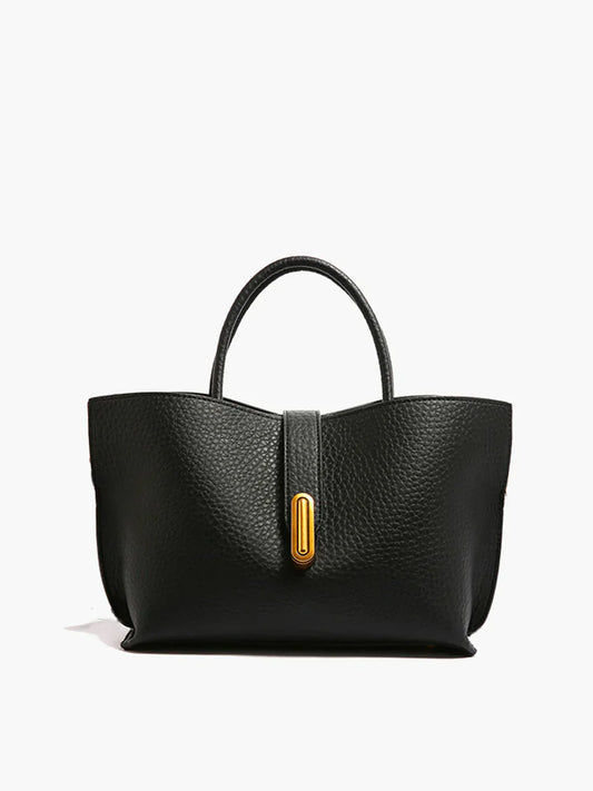 All-match Top Handle Textured Shoulder Bag