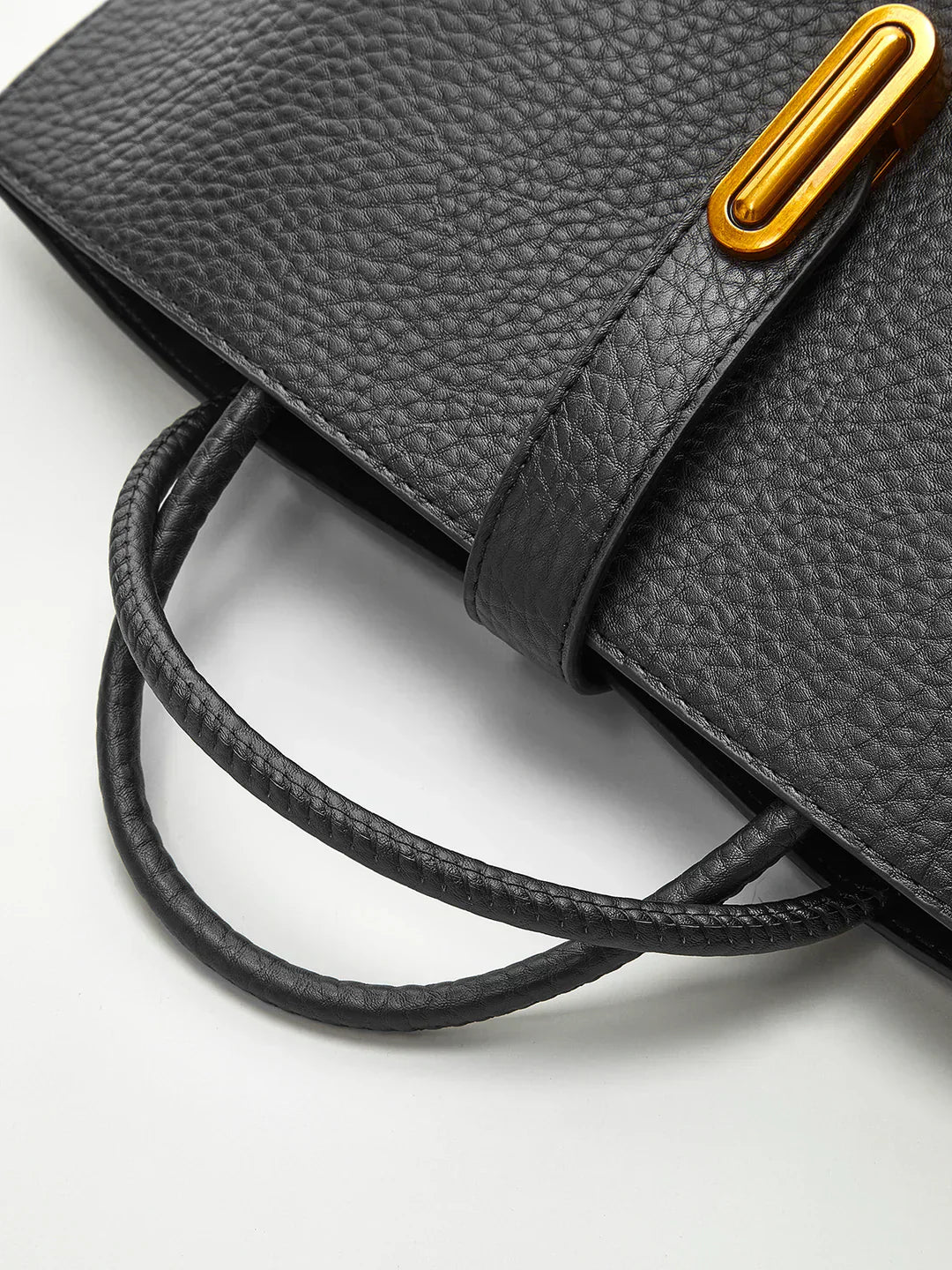 All-match Top Handle Textured Shoulder Bag