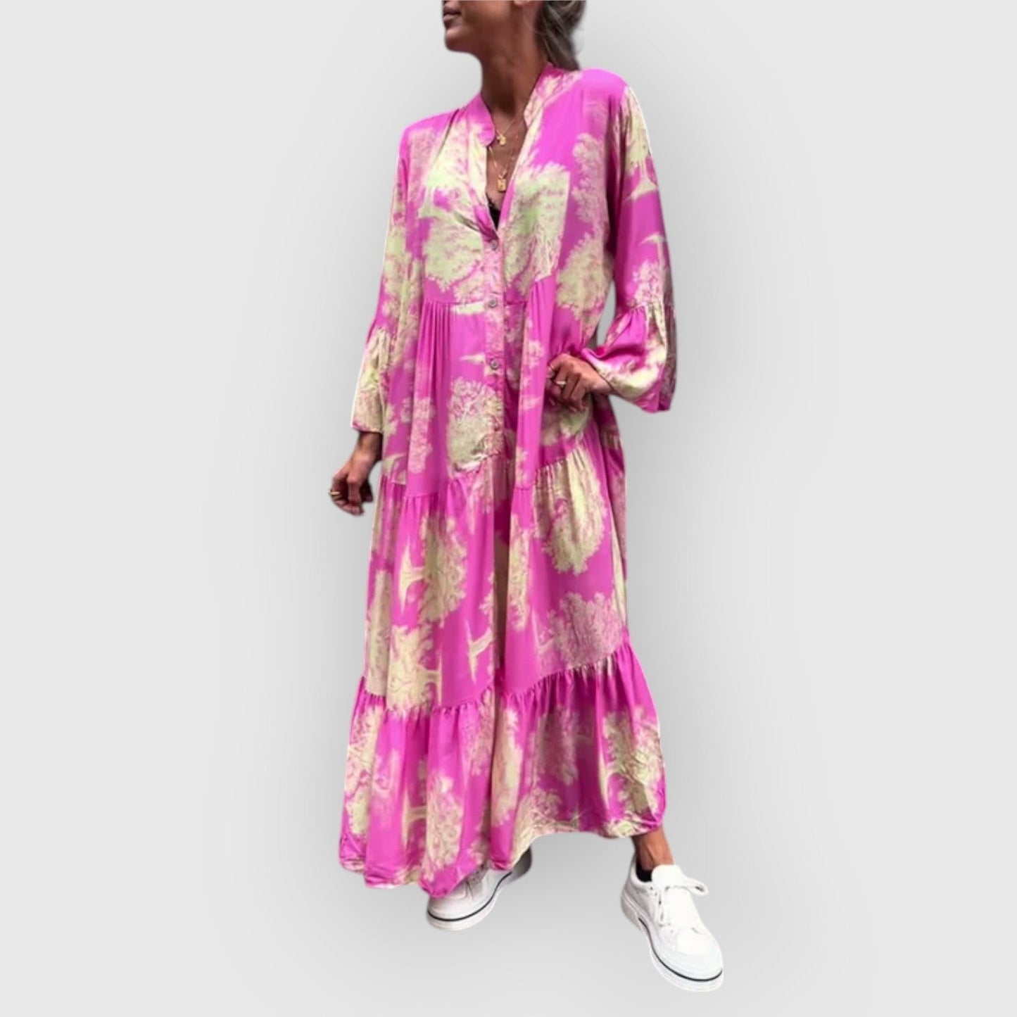 Heather™ – Flattering Floral Maxi Dress